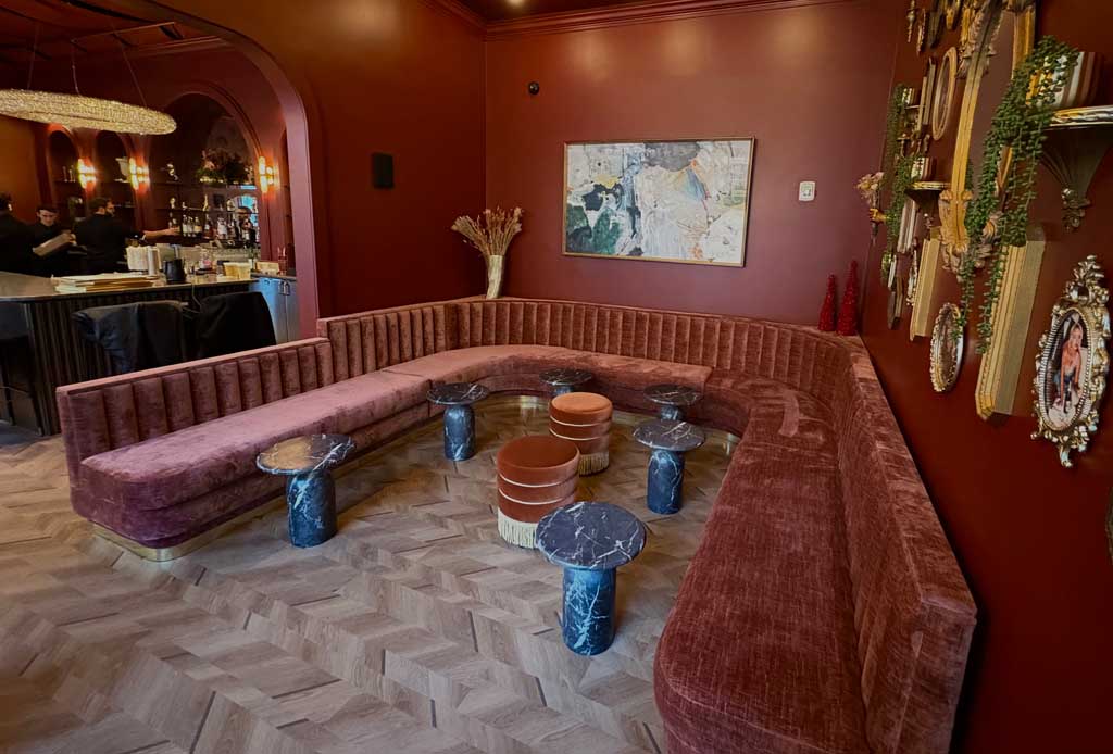 Encore Cocktail Bar Commercial Upholstery 121525 Encore Cleveland Custom Furniture