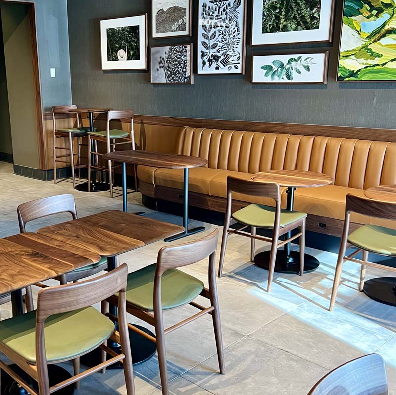 Custom Cafe Tables and Booths